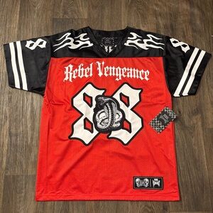 Rebel Vengeance Jersey Men's Sz Med 88 Cobra Athletic Embroidered Sports Shirt